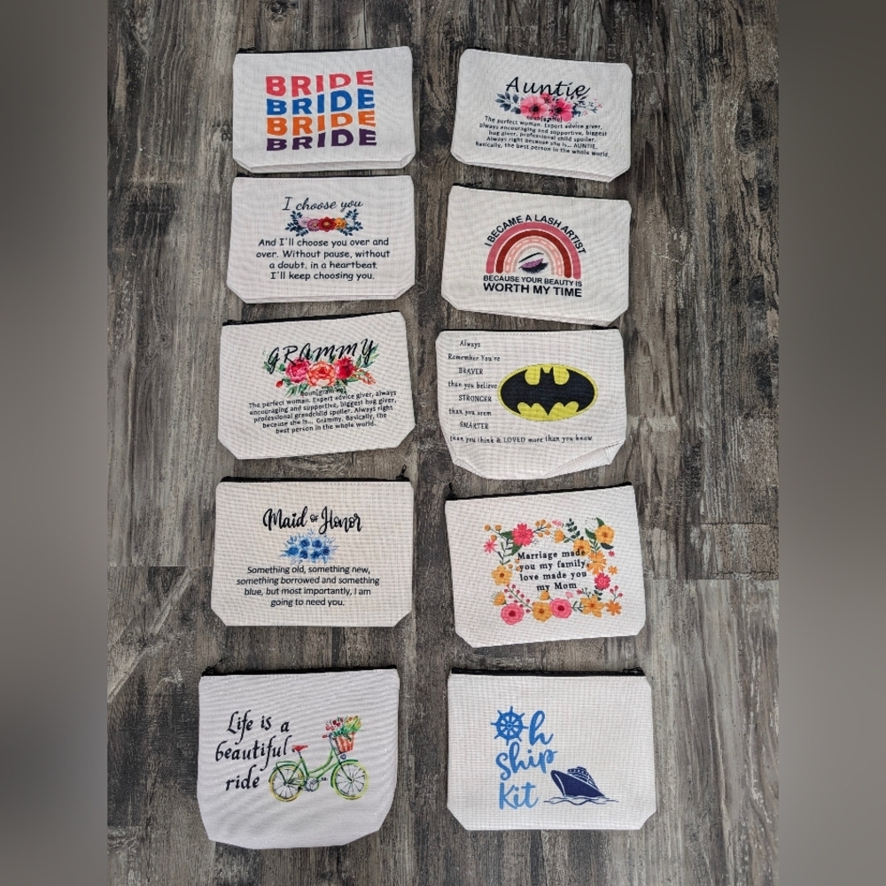 Assorted Printed Cosmetic Bags